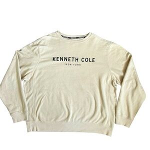 Kenneth Cole Men’s Oversized Tan and Black Sweatshirt Size Large